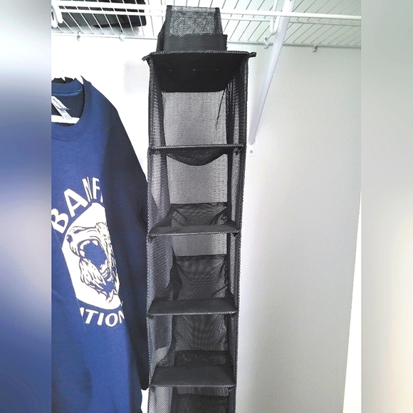 Hanging 10 Shelf Closet Organizer -  Velcro Mesh Knit - Picture 2 of 4